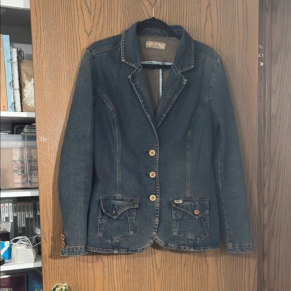 Signature by Levi Strauss Blue Jean Jacket with Notched Lapel